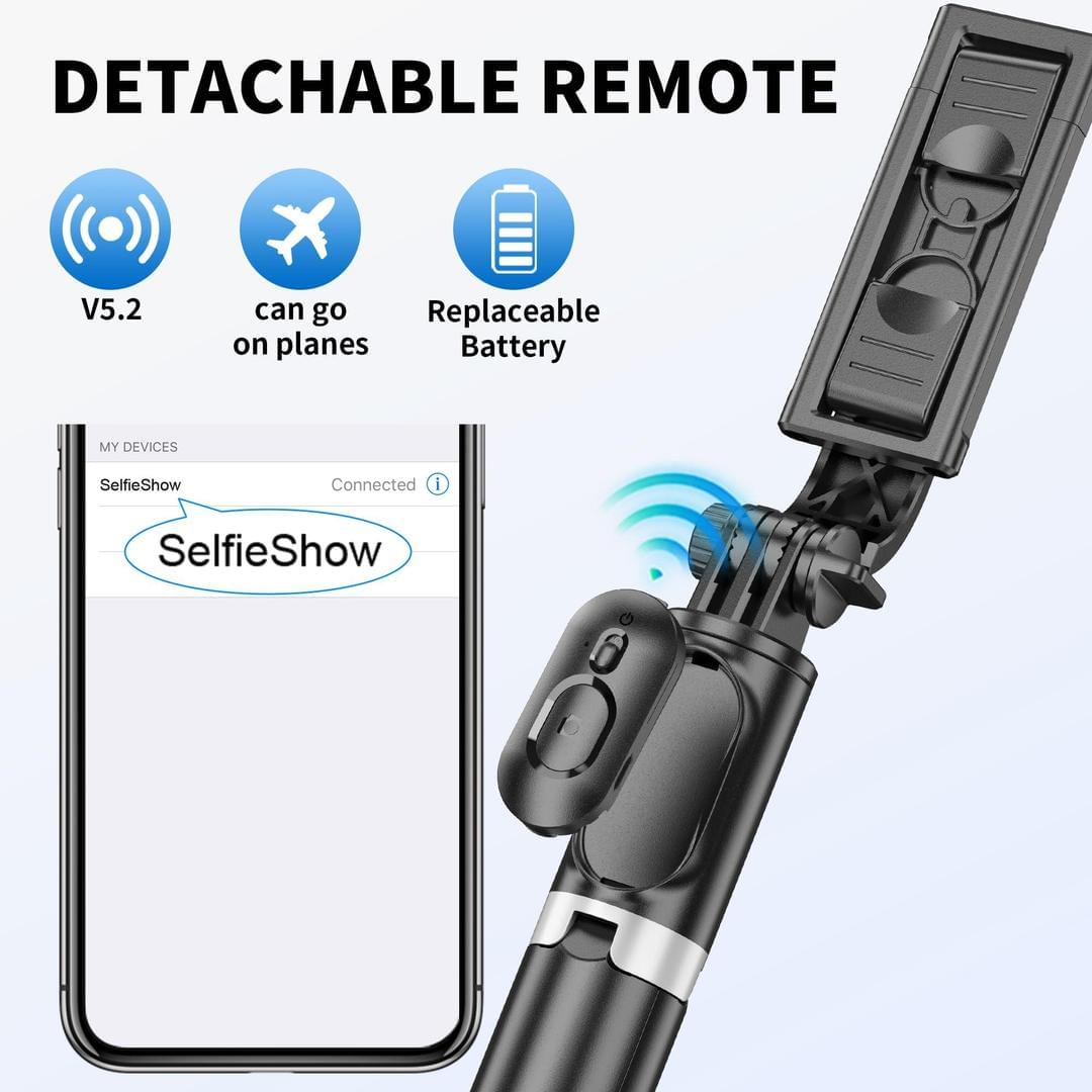 selfie stick with detachable remote